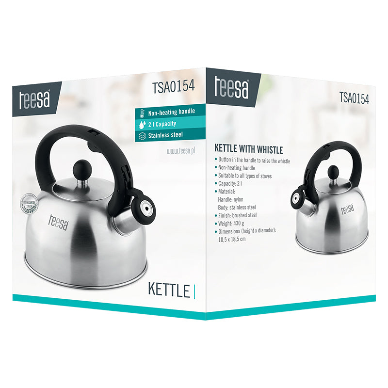 Ceainic cu fluier de otel 2l Teesa TSA0154