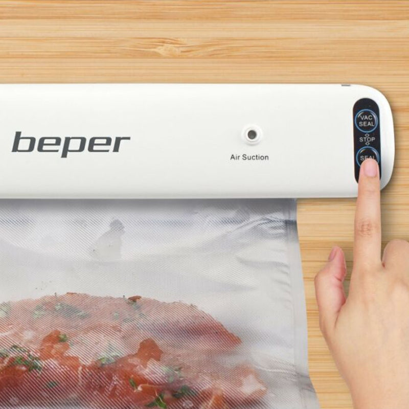 Aparat de vidat alimente de 85 W cu sigilare și vidare pentru pungi de 30 cm Beper TSA0167BP