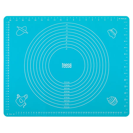 Planșă silicon frământare 50×40 cm albastru Teesa TSA0172B
