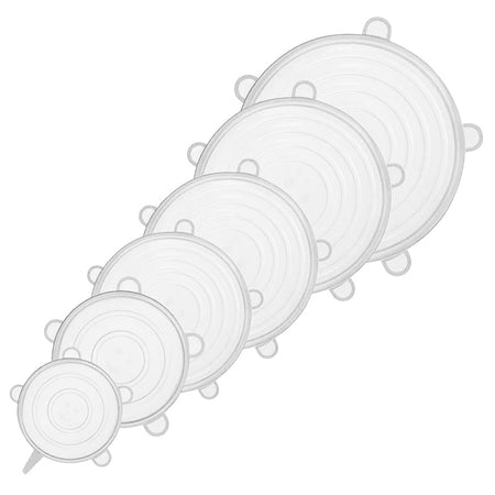 Set 6 capace silicon flexibile reutilizabile, diferite dimensiuni Teesa TSA0176
