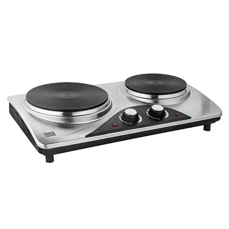 Plită electrică dublă de 2500 W cu plăci din fontă de 188 mm și 155 mm Teesa TSA0203