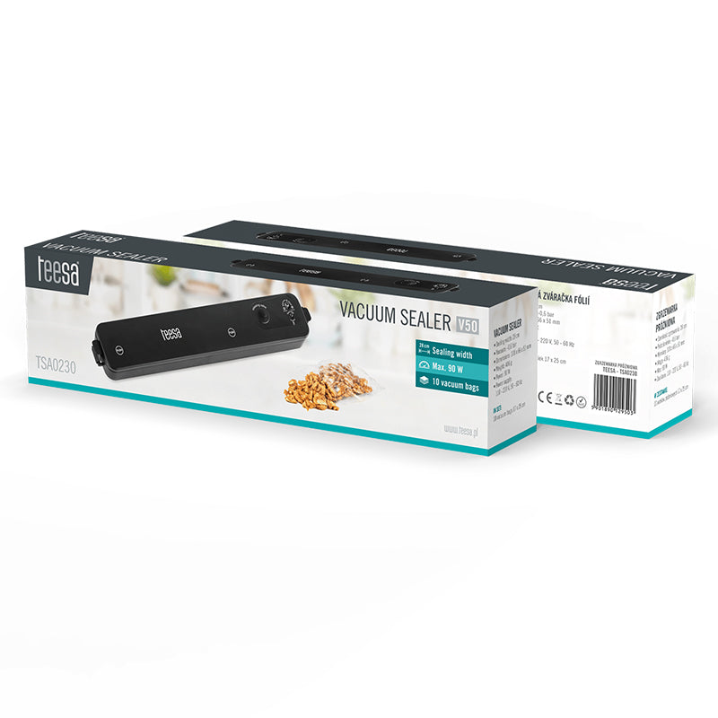 Aparat ambalare în vid 90 W, lățime 28 cm, cu pungi, Teesa TSA0230