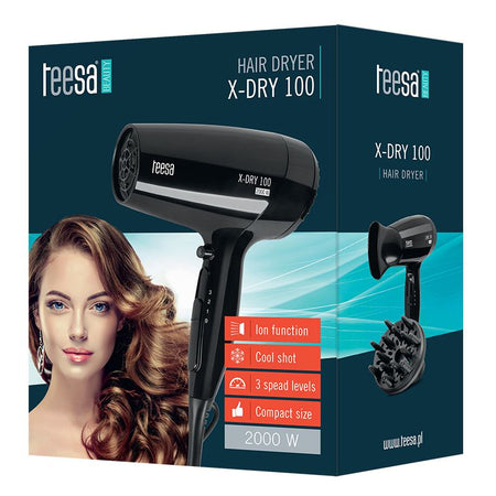 Uscător de păr X-DRY 100 cu ionizare și putere 2000 W Teesa TSA0513