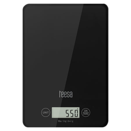 Cântar bucătărie sticlă negru Teesa TSA0804-B