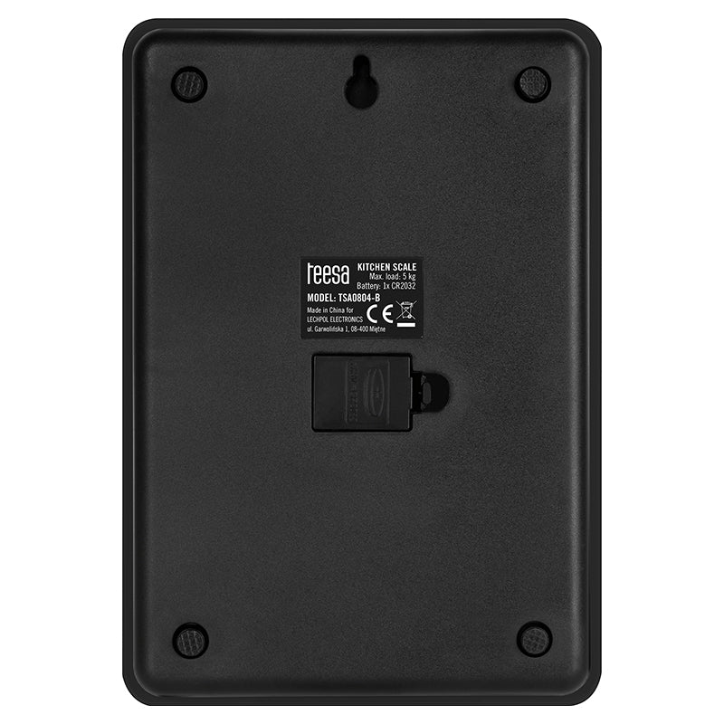 Cântar bucătărie sticlă negru Teesa TSA0804-B