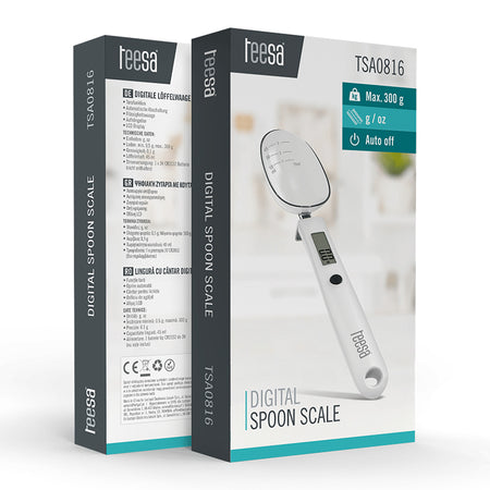Lingură cu cântar pentru bucătărie max 300 g, display LCD, precizie 0.1 g Teesa TSA0816