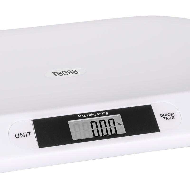 Cântar nou-născuți cu afișaj LCD, 20 kg, funcție tarare, Teesa TSA0817