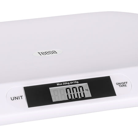 Cântar nou-născuți cu afișaj LCD, 20 kg, funcție tarare, Teesa TSA0817