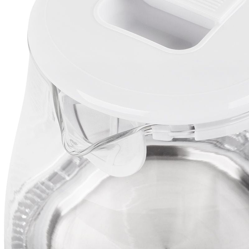 Fierbător electric cordless 1,7 l sticlă borosilicată alb Teesa TSA1511W