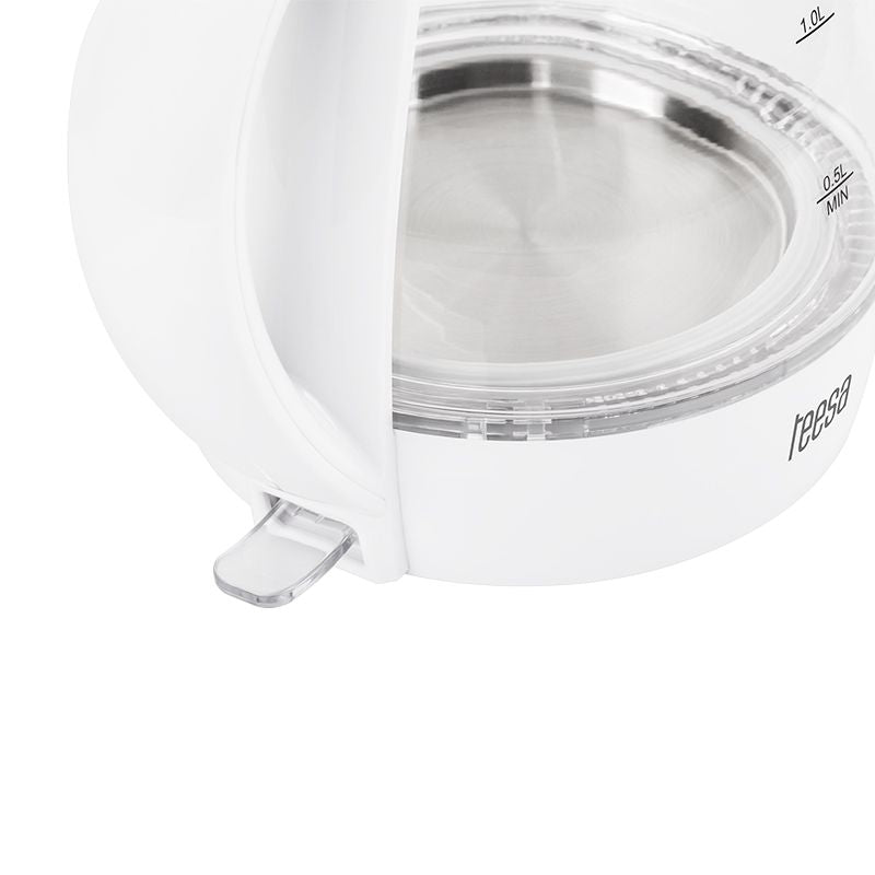 Fierbător electric cordless 1,7 l sticlă borosilicată alb Teesa TSA1511W