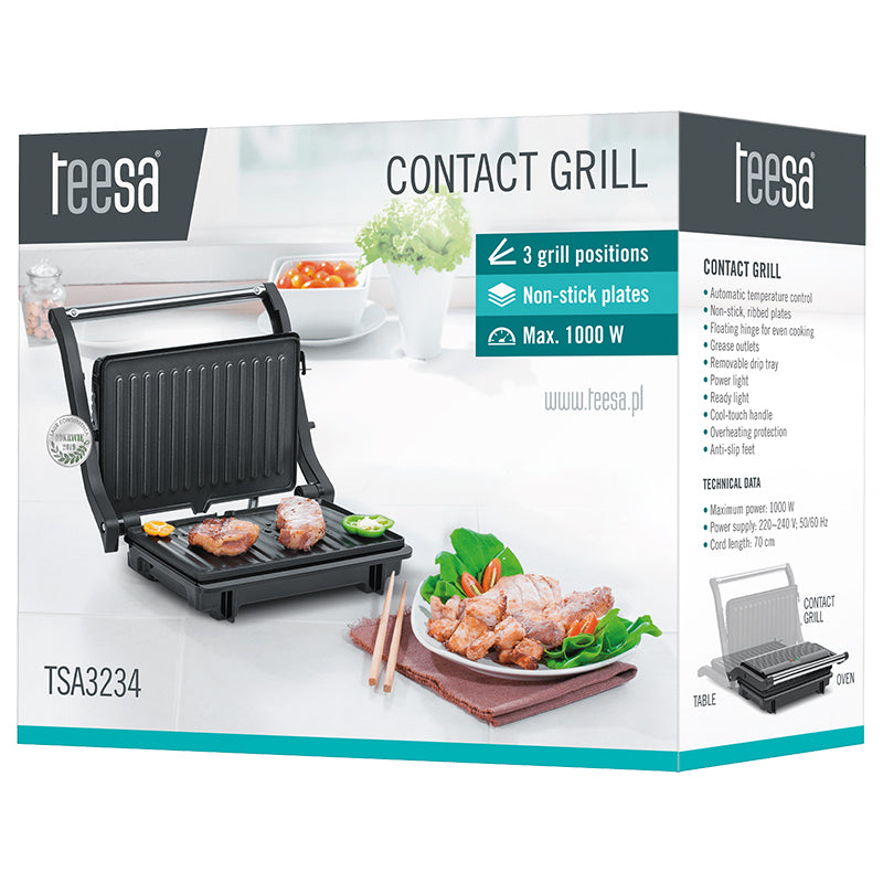 Grill electric 1000W panini Teesa TSA3234