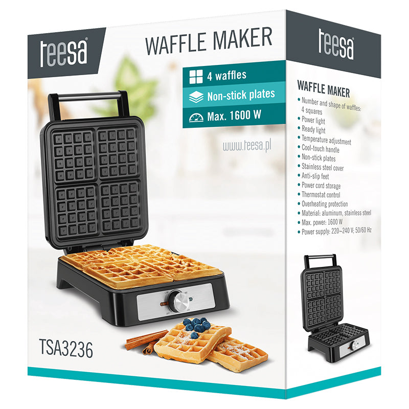 Aparat 4 wafe 1600W inox Teesa TSA3236