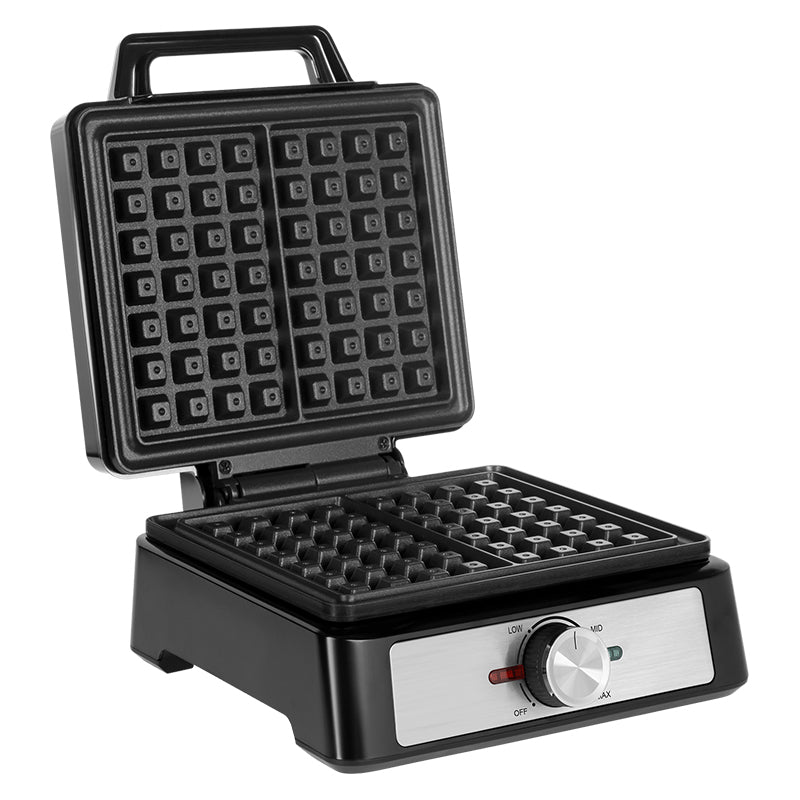 Aparat pentru 2 vafe, 1600 W, inox, control temperatură, Teesa TSA3237