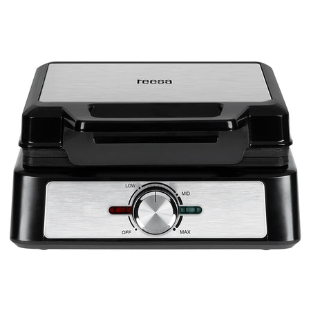 Aparat pentru 2 vafe, 1600 W, inox, control temperatură, Teesa TSA3237