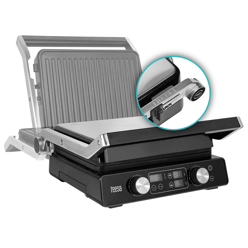 Grill electric Panini Sandwich 2000 W, 7 poziții, LED, Teesa TSA3239