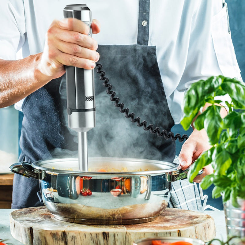 Blender de mână 1200 W cu lame inox, protecție supraîncălzire Teesa TSA3512