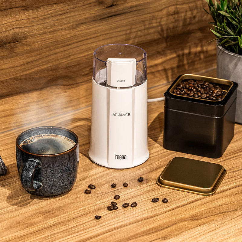 Râșniță electrică de cafea Aroma G10 cu putere de 160 W și capacitate de 50 g Teesa TSA4011