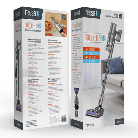 Aspirator cu acumulator 2 în 1 Sweeper 9000, 280 W, filtru HEPA, Teesa TSA5055