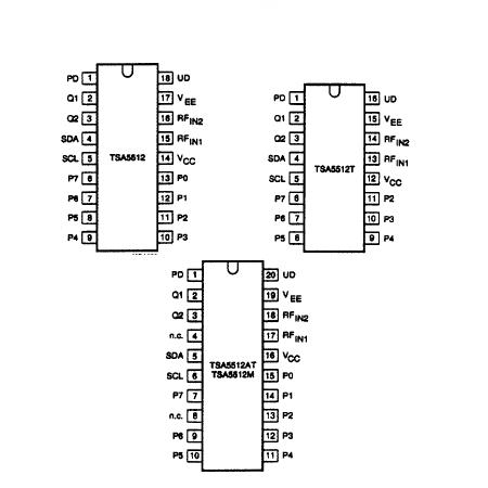 Circuit PLL bidirectional 1.3 GHz IIC TSA5512
