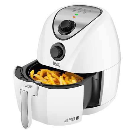 Friteuză cu aer cald 3.2 l, 1400 W, inox, reglaj temperatură, Teesa TSA8047