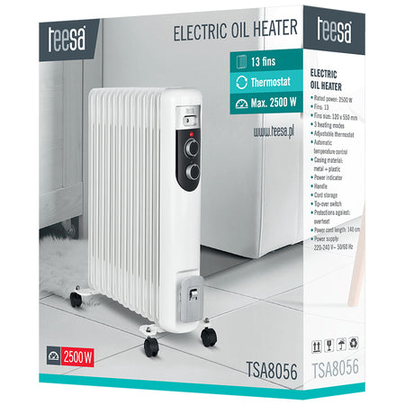 Radiator cu ulei 13 elementi 2500W Teesa TSA8056