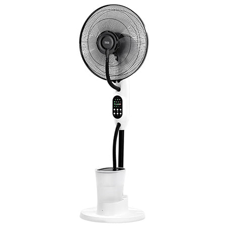 Ventilator cu picior și funcție de pulverizare apă, telecomandă, alb Teesa TSA8067-W