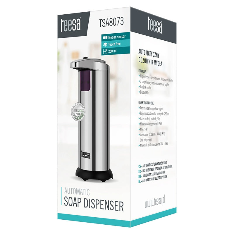 Dozator automat de săpun cu senzor de mișcare și capacitate 250 ml Teesa TSA8073