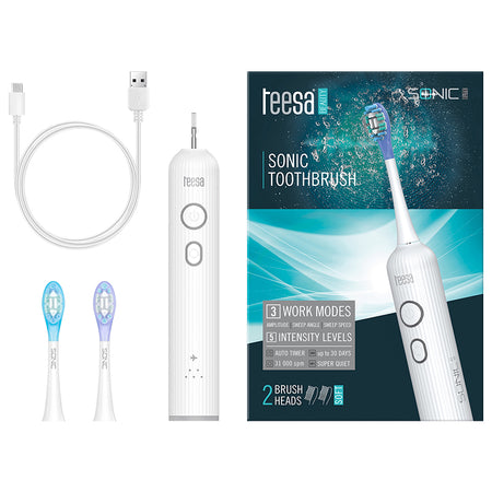 Periută de dinți electrică Sonică elite albă Teesa TSA8082-W