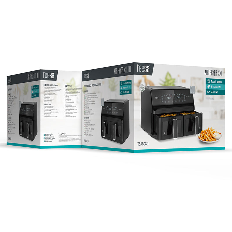 Friteuză dublă airfryer 8l 2700W Teesa air Teesa TSA8089