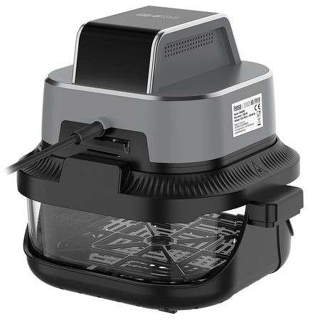 Friteuză Glass Airfryer 4 l + 1,5 l, 1500 W, panou tactil, Teesa TSA8090