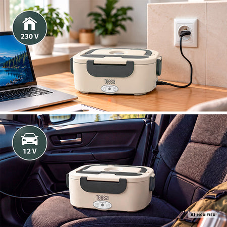 Casoletă electrică cu încălzire de 1,5 l și alimentare 12 V / 220-240 V Teesa TSA8092