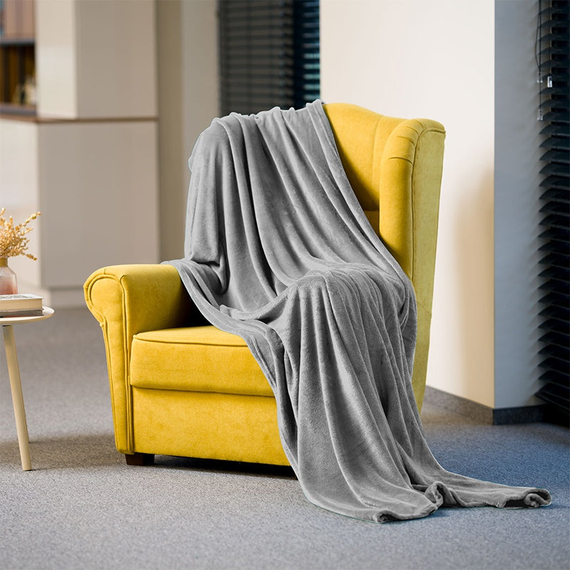 Pătură polar din fleece gri de 150 × 200 cm Teesa TSA8901-1