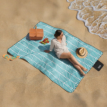 Pătură de picnic izolată 200×300 cm cu strat polar și mâner, Teesa