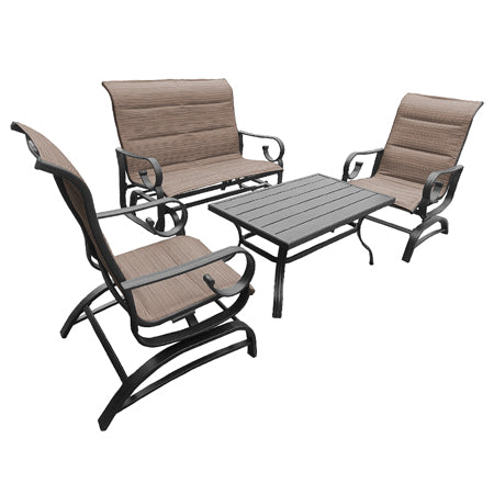 Set mobilier grădină cu canapea, 2 fotolii și măsuță de cafea pentru 4 persoane Teesa TSA9014