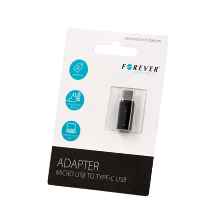 Adaptor micro USB la USB-C negru Forever T_0014093