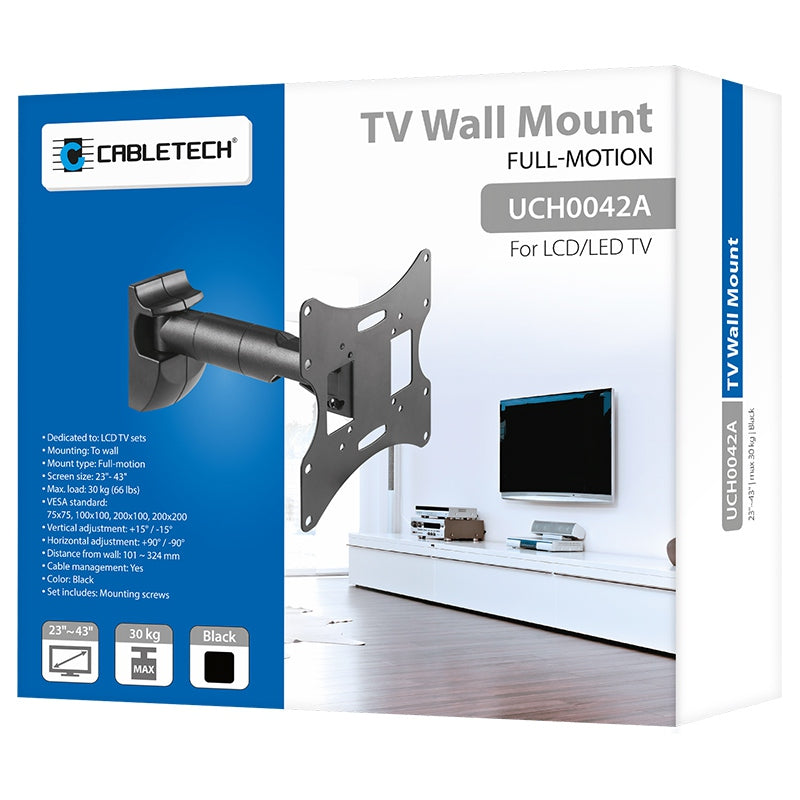 Suport de perete pentru TV pentru diagonale de 23-42 inch cu sarcină maximă de 30 kg Cabletech UCH0042A