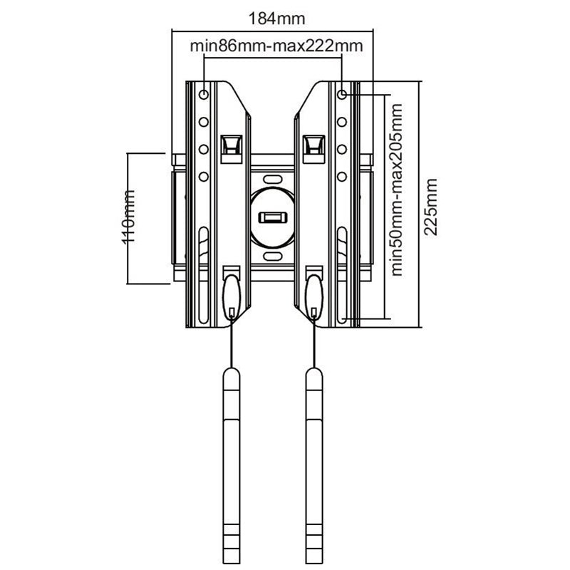 Suport de perete pentru televizor LCD/Plasmă de 23-37 inch cu VESA 200×200 mm Cabletech UCH0106