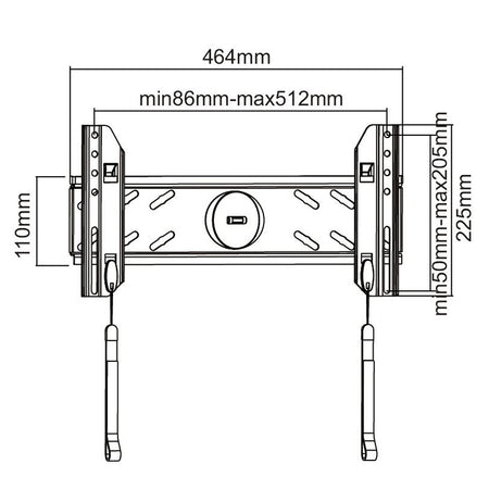 Suport de perete pentru TV LCD/Plasmă de 32-42 inch cu VESA până la 400×200 mm și sarcină de 50 kg Cabletech UCH0107