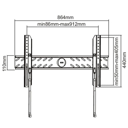 Suport de perete pentru TV LCD/plasmă de 42-63 inch cu VESA 800×400 și sarcină maximă 60 kg Cabletech UCH0108