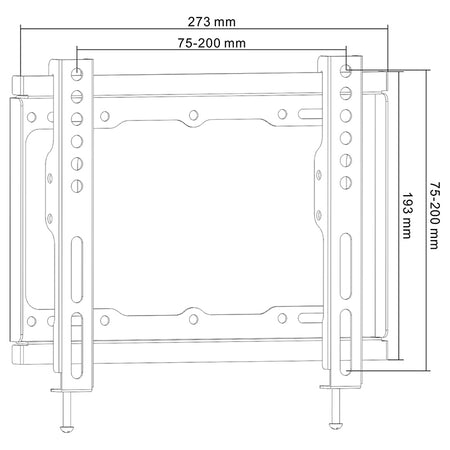 Suport TV de perete pentru diagonale 13-42 inch cu VESA până la 200×200 mm Cabletech UCH0150