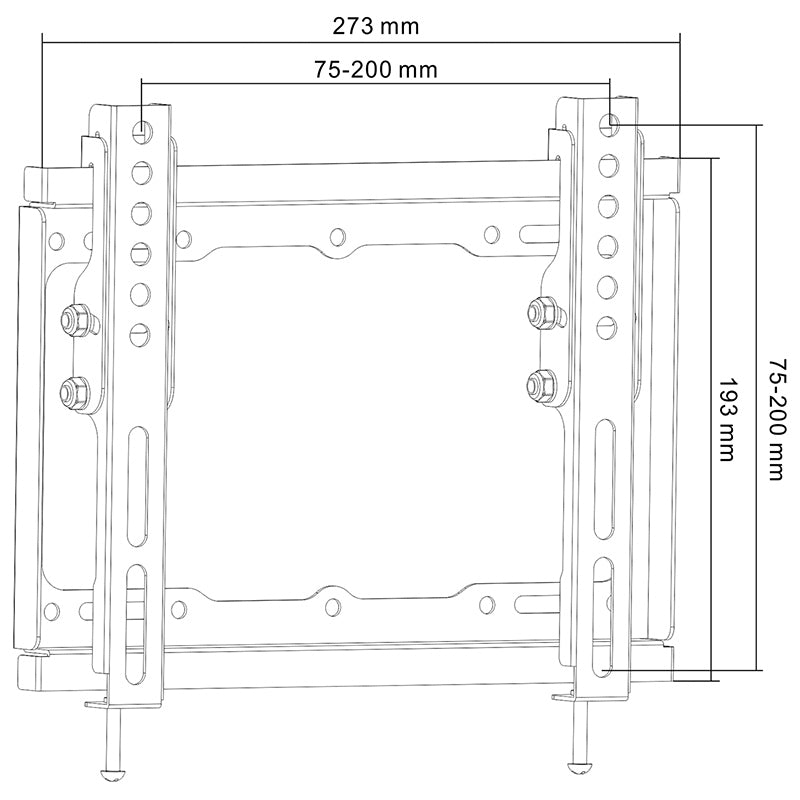 Suport TV universal LED 13-42 inch cu înclinare Cabletech UCH0153