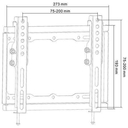 Suport TV universal LED 13-42 inch cu înclinare Cabletech UCH0153