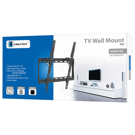 Suport TV de perete pentru 26-55 inch cu înclinare Cabletech UCH0154