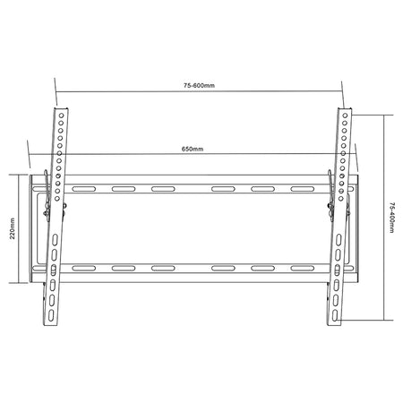 Suport TV universal cu înclinație reglabilă pentru ecrane 37-70 inch Cabletech UCH0155