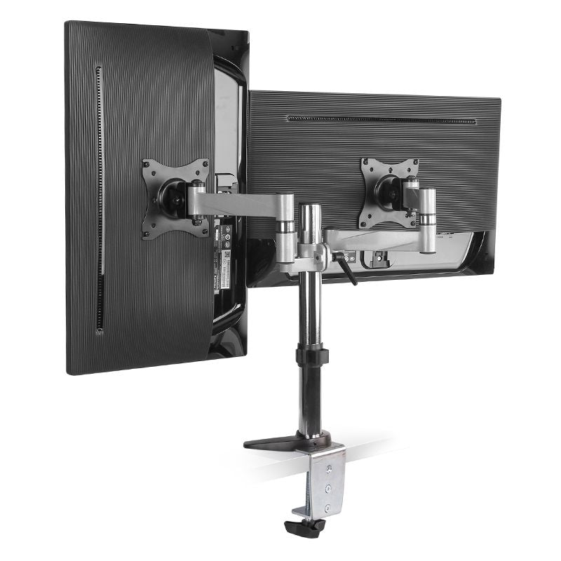 Suport pentru 2 monitoare de 13-27 inch cu prindere pe blatul mesei și VESA 75 × 75/100 × 100 UCH0176-1