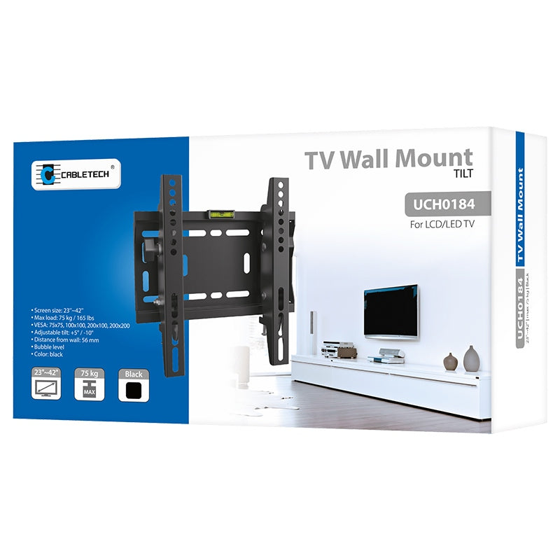 Suport LED TV 23-42 inch înclinație verticală, montare perete, Cabletech UCH0184