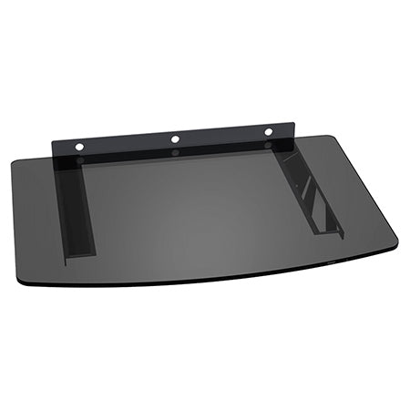 Suport de perete cu poliță din sticlă pentru DVD/Blu-ray, 360×250 mm și sarcină 10 kg Cabletech UCH0216