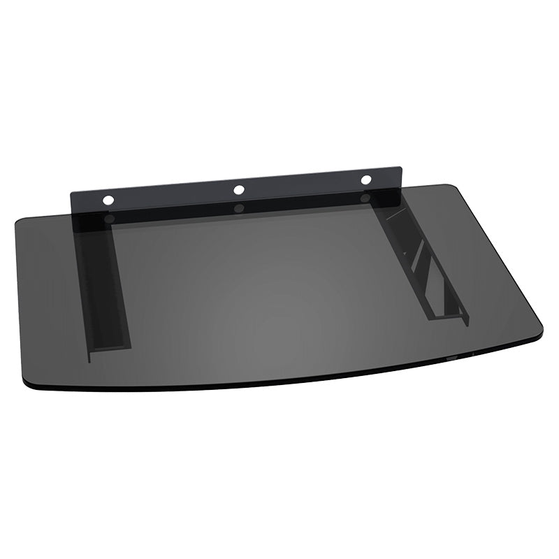 Suport de perete cu poliță din sticlă pentru DVD/Blu-ray, 360×250 mm și sarcină 10 kg Cabletech UCH0216