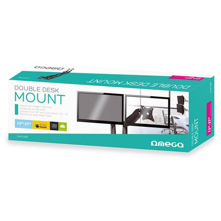 Suport pentru două monitoare de 13-27 inch cu prindere VESA 75×75 și 100×100 Omega UCH024