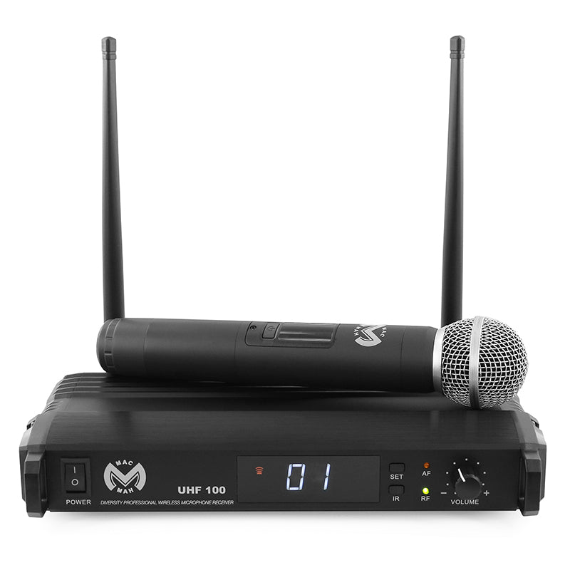 Stație microfon de mână wireless UHF cu LCD Mac Mah UHF 100M